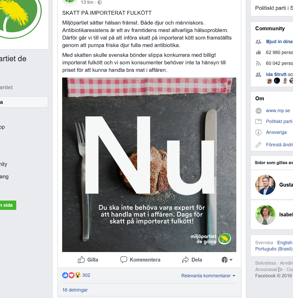 MP skatt på fulkött